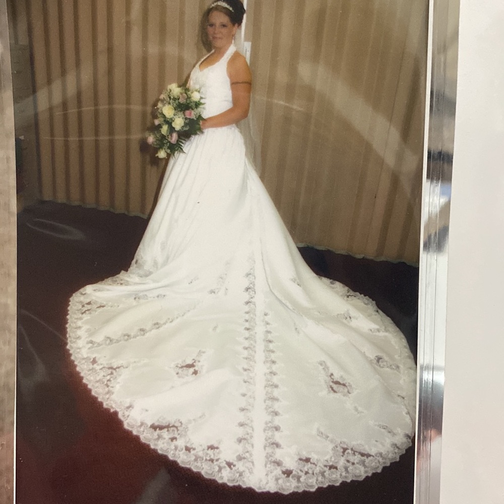 Michaelangelo wedding dress with a beautiful train - Picture 5 of 6